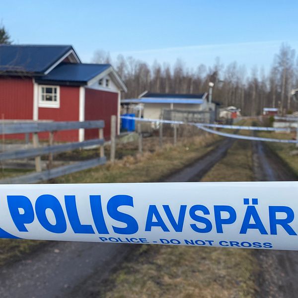 Ett polisavspärrat område i Katrineholm.
