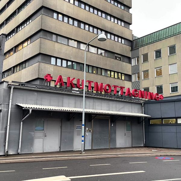 Bild utanför akutmottagningen i Lund.
