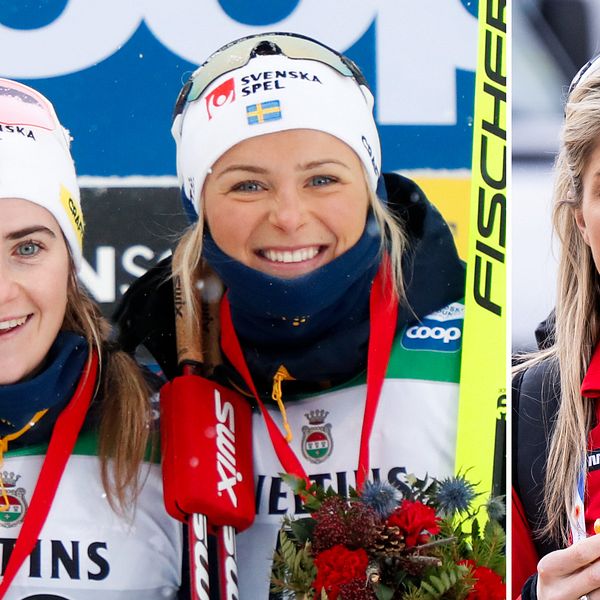 Ebba Andersson, Frida Karlsson och Therese Johaug.