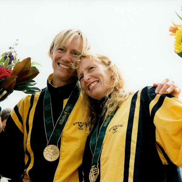 Agneta Andersson och Susanne Gunnarsson tog OS-guld tillsammans 1996.