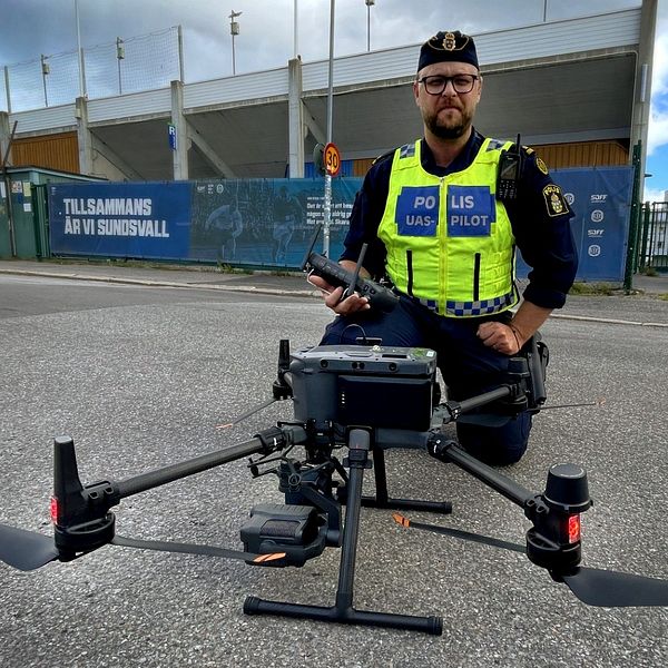 Petter Elfving, UAS-pilot med polisens drönare
