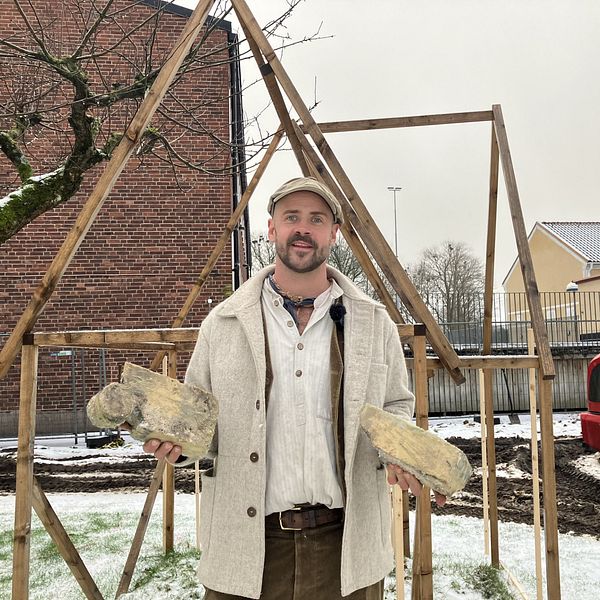 Örjan Selien, projektledare för medeltidslekplatsen i Halmstad.