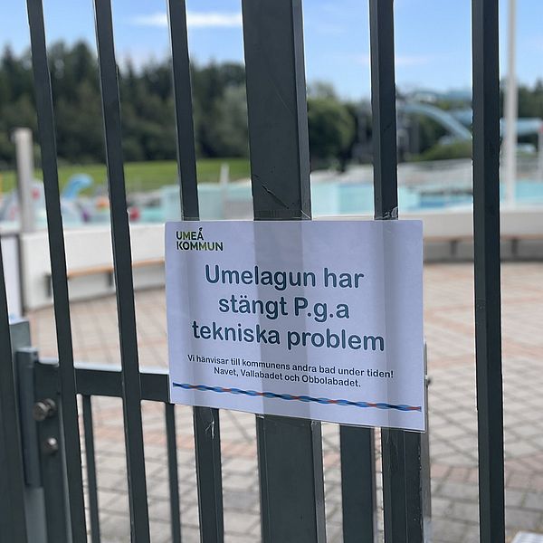 Umelagun håller stängt tillsvidare på grund av en trasig pump.