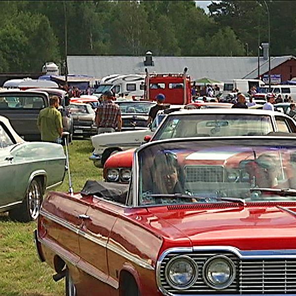 Bilar på Classic Car Week i Rättvik