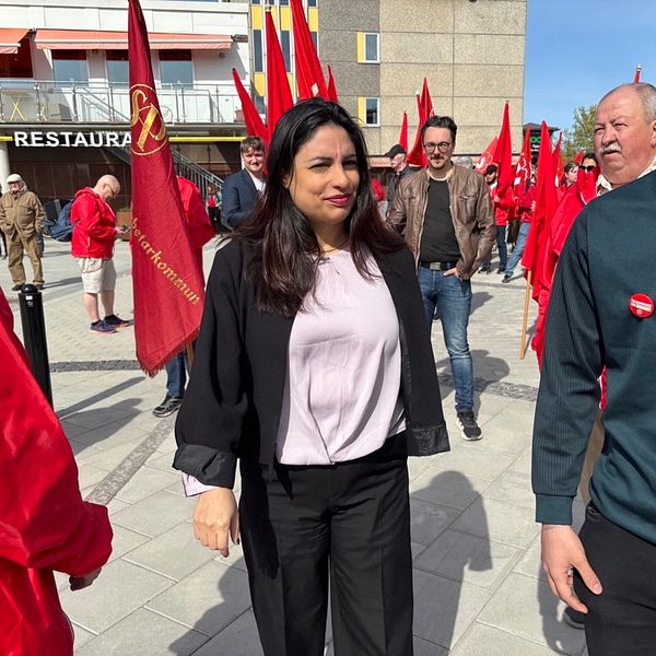 Vänsterpartiets partiledare Nooshi Dadgostar