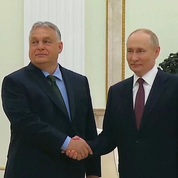 Ungerns premiärminister Orbán besöker Putin i Moskva.