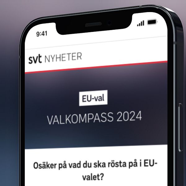 SVT:s valkompass i en telefon