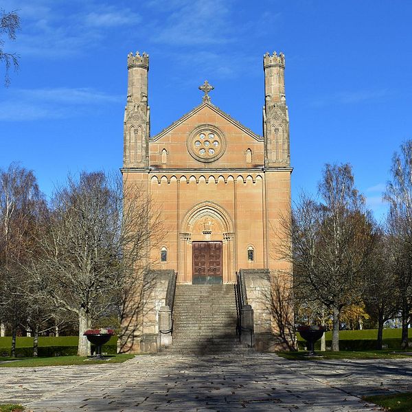 Det gamla krematoriet på Norra kyrkogården i Örebro.