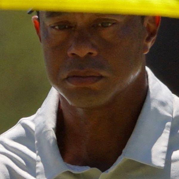 Tiger Woods med sin sämsta runda hittills på The Masters.