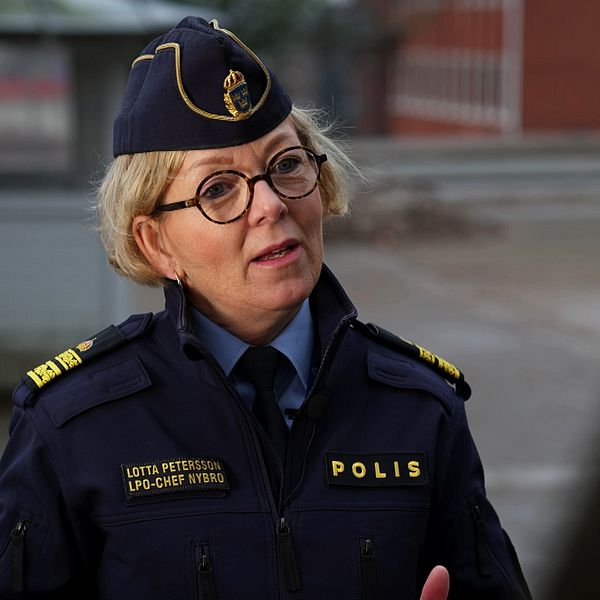 polisområdeschefen i Nybro, Lotta Pettersson.