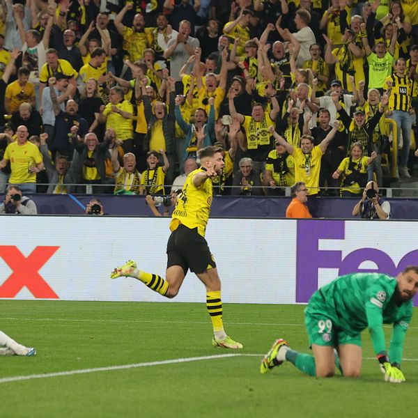 Anfallaren Niclas Füllkrug gjorde ett snyggt mål som blev matchens enda och avgjorde för Borussia Dortmund i Champions League-semifinalen.