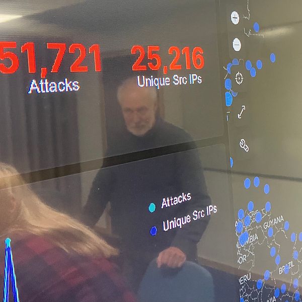 Kalmar kommun  hackerfälla skärm med statisik