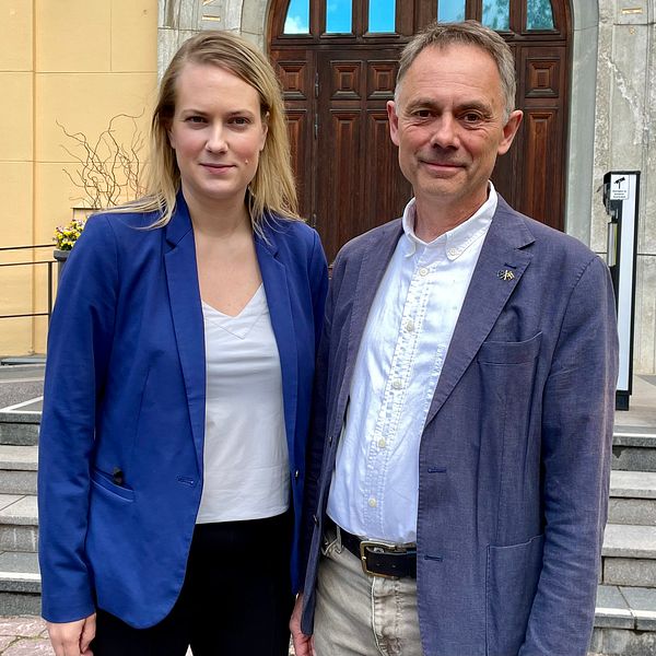 Annika Krutzén (M) och Lars Vikinge (C)
