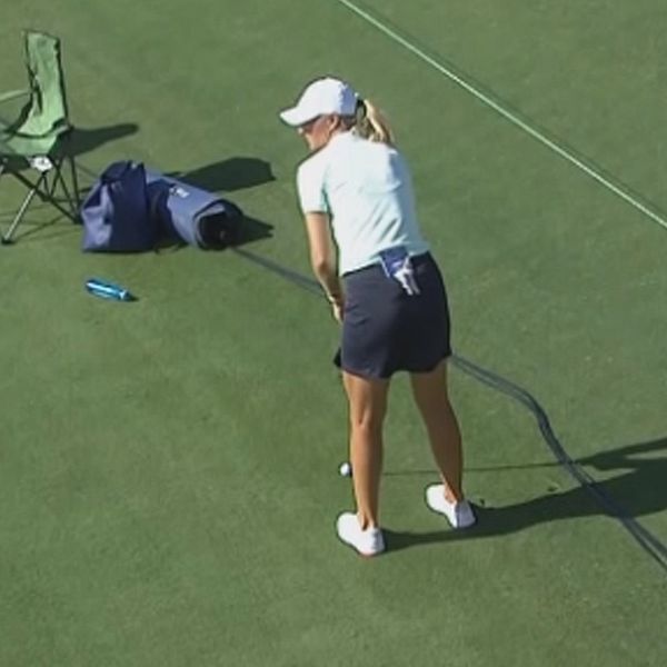 Anna Nordqvist med en perfekt putt på 18:e hål i LPGA-touren