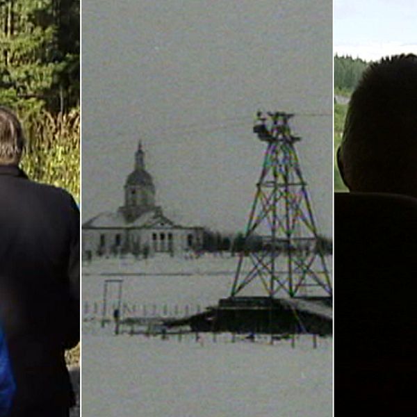 Tornion ja Haaparannan junayhteyttä esittelevä kolmiosainen kuva rakennustyömaalta ja junasta