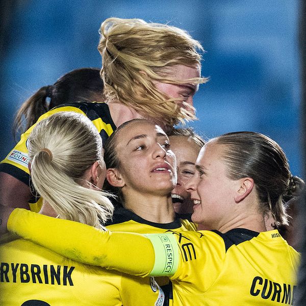 Rosa Kafaji i Häcken firar matchens enda mål.