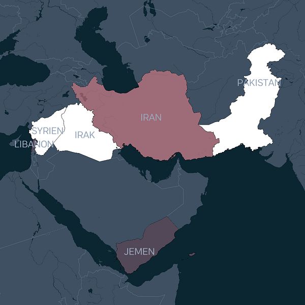 Karta över Mellanöstern