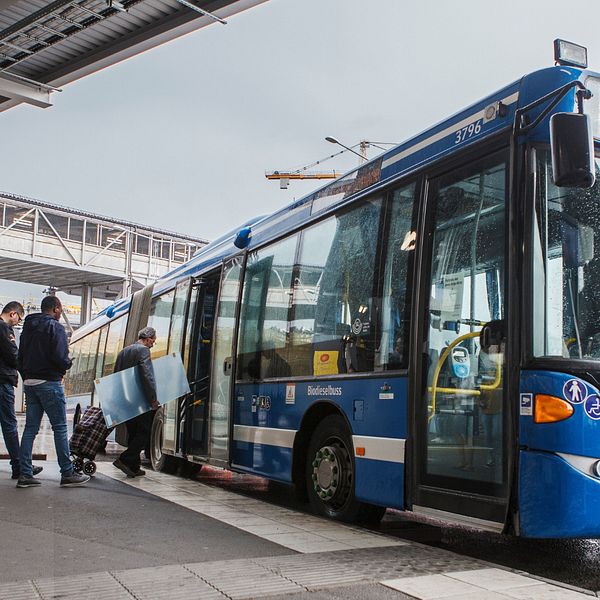 Blå SL-buss