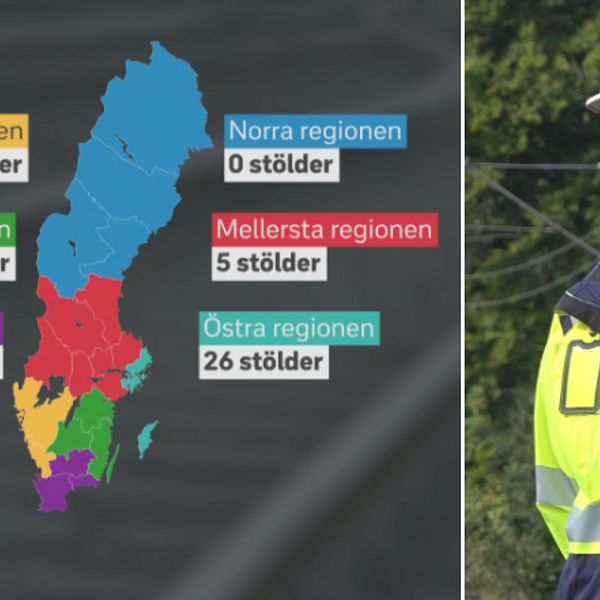Till vänster en karta över Sverige. Till höger en bild på Markus Gunnarsson, sektionschef på Trafikverket.