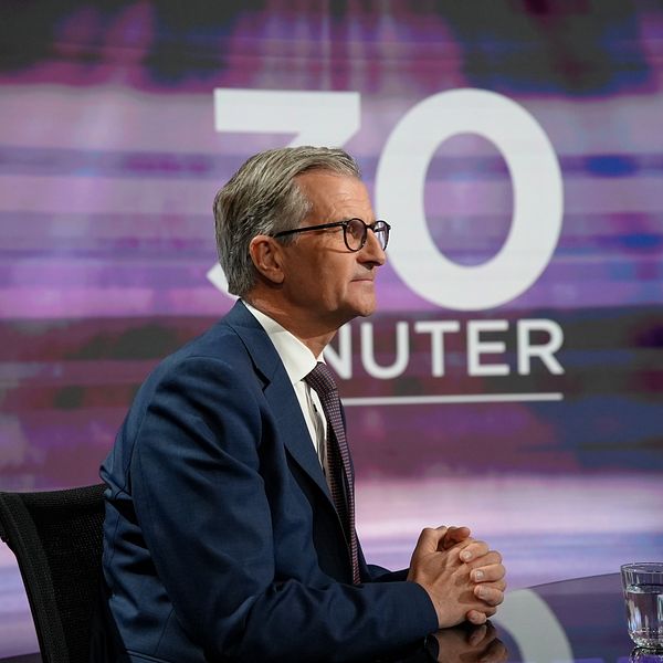 Riksbankschef Erik Thedéen i SVT:s 30 minuter
