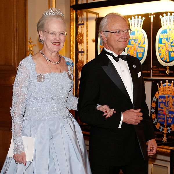 Drottning Margrethe tillsammans med Kung Carl XVI Gustaf