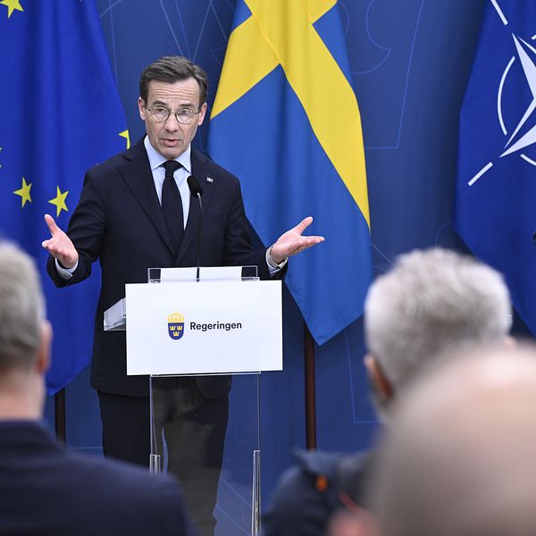 Statsminister Ulf Kristersson och vice statsminister Ebba Busch.