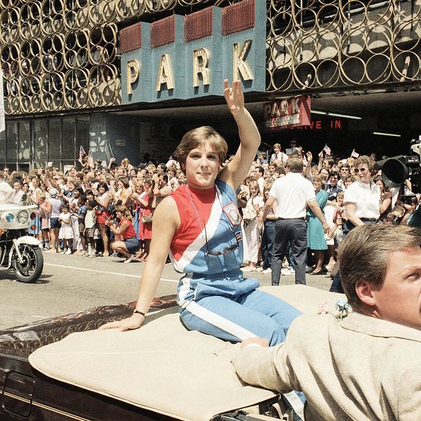 Mary Lou Retton firades stort efter sina fem medaljer vid OS i Los Angeles 1984.