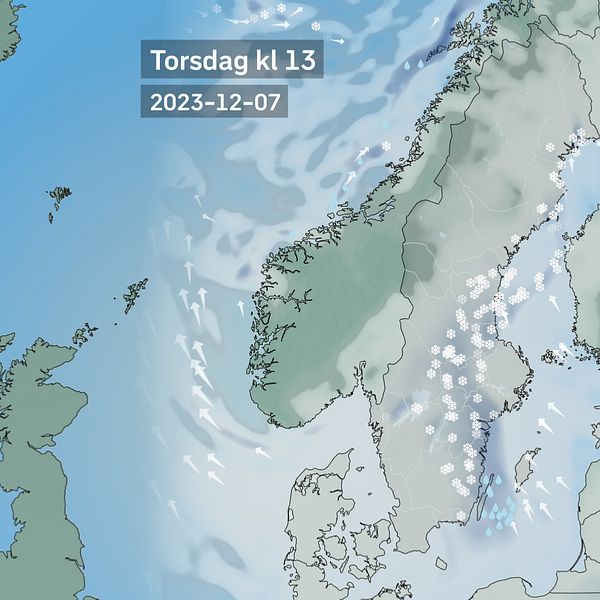Filmklipp av vädert de kommande dagarna