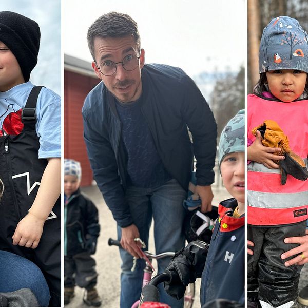 Umeåföräldrar som hämtar barnen på förskolan