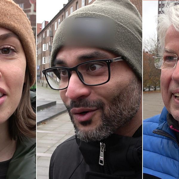 Tre personer i inslaget