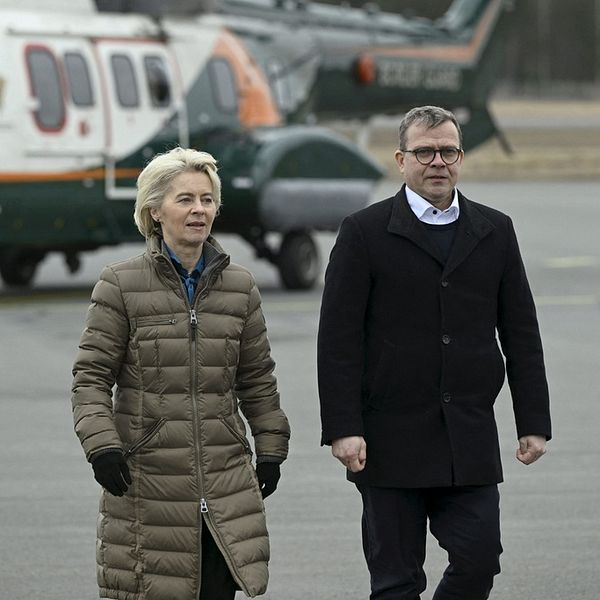 EU-kommissionens ordförande Ursula von der Leyen med Finlands statsministeri Petteri Orpo.