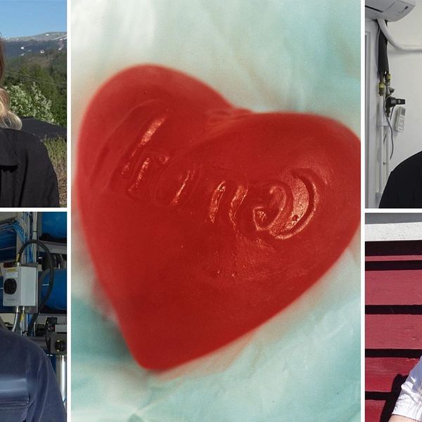 fyra personer och ett hjärta i mitten