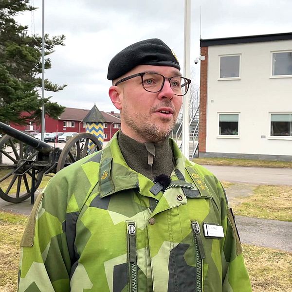 Överstelöjtnant Ola Sandberg, platschef för Försvarsmakten i Kvarn.