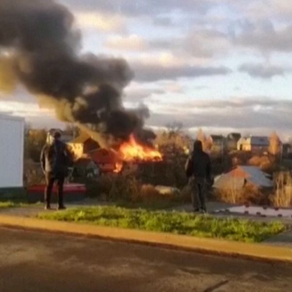 Bilder från Moskva efter drönarattacken.
