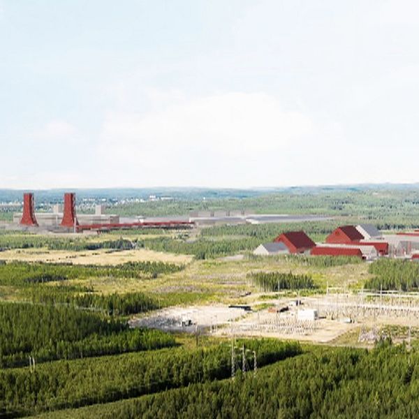 Bild på stålverket som ska byggas i Bodens kommun.