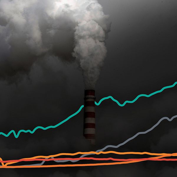 Koldioxidutsläpp grafik