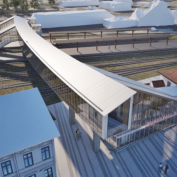 Illustration över hur Sundsvalls nya resecentrum ser ut.