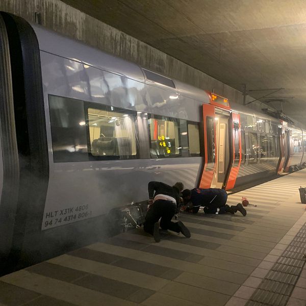 En tågstation i Malmö.