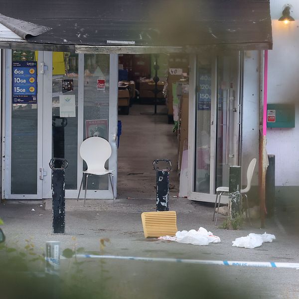 Effekterna av en detonation i en butik i Södertälje