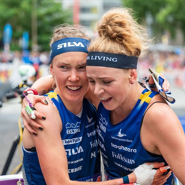 Svensk dubbel i knockout-sprinten under VM i orientering 2024 då Tove Alexandersson vann guld och Karolin Ohlsson knep silvret i Edinburgh, Storbritannien.
