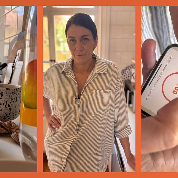 Josefin Godén visar sin app för att hantera vardagen med ADHD