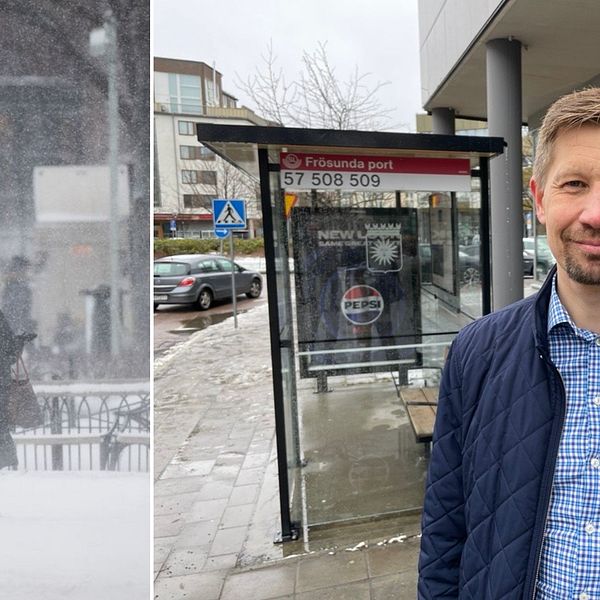 Samuel Klippfalk (KD) är en av de som samlat in namnunderskrifter i protest mot att 57:ans busslinjesträckning kortas och inte ska gå till Solna längre.