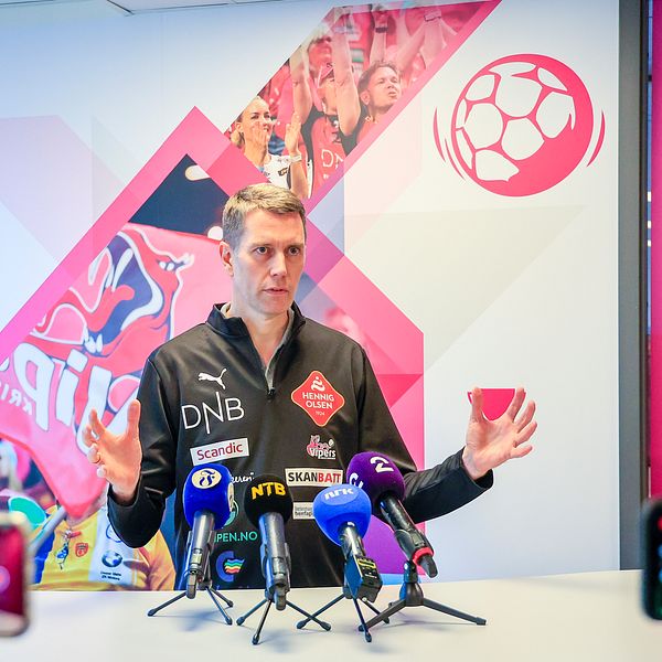 Vipers Peter Gitmark på dagens presskonferens