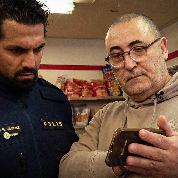 Nadim Ghazale och butiksägaren Ali Kamrani