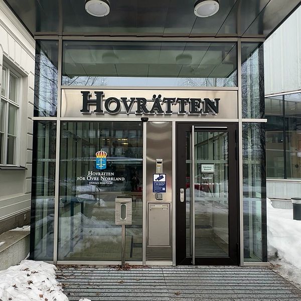 Entrén vid hovrätten för Övre Norrland i Umeå.