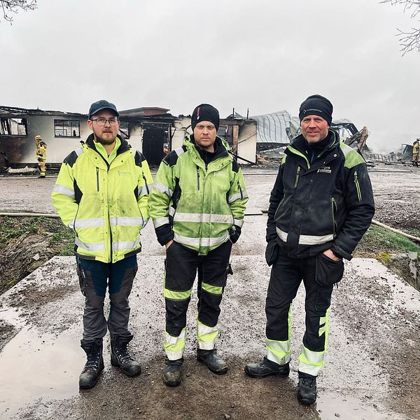 Jörgen Jonsson till höger, tillsammans med sönerna Mikael och Marcus.