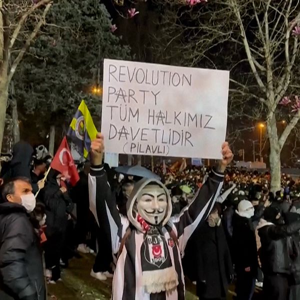 Demonstranter i Istanbul