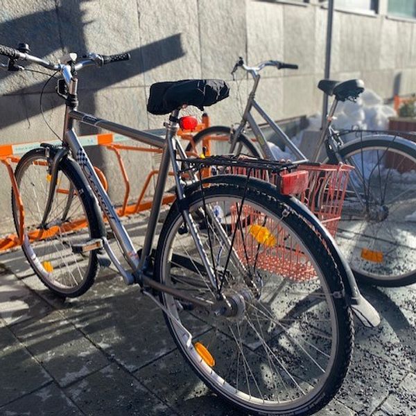 Cyklar i cykelställ