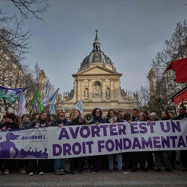 demonstrationer för abort i Frankrike