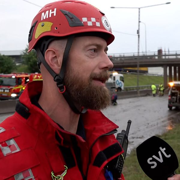 Insatsledaren om ovädret på E4.